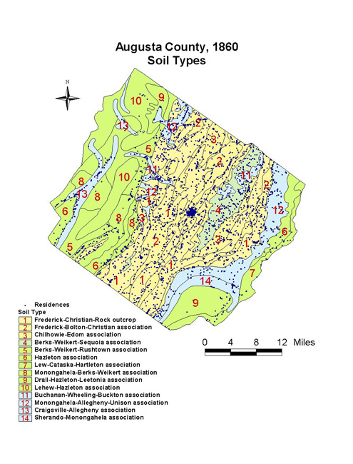 Augusta County, 1860 Soil Types Maps