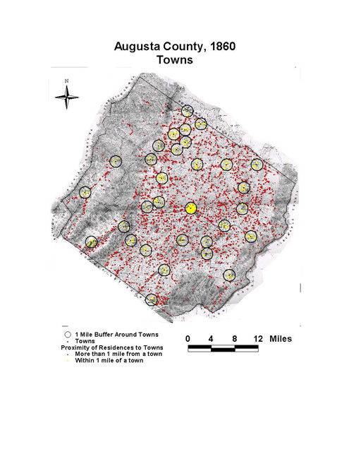 Augusta County Towns Map