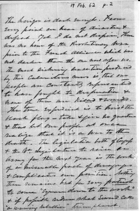 Harman Handwritten Letter, 19 Feb, 62